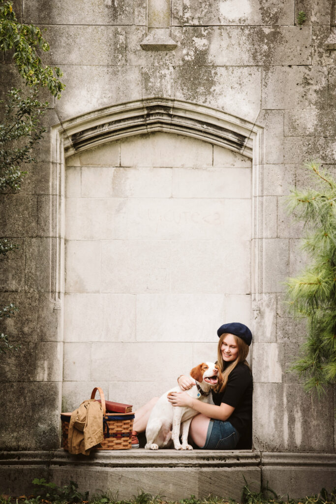 senior girl portrait French vibes