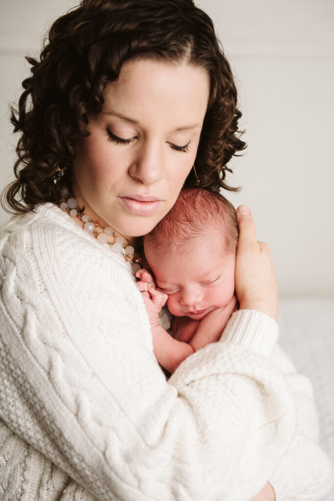 mother and newborn portrait