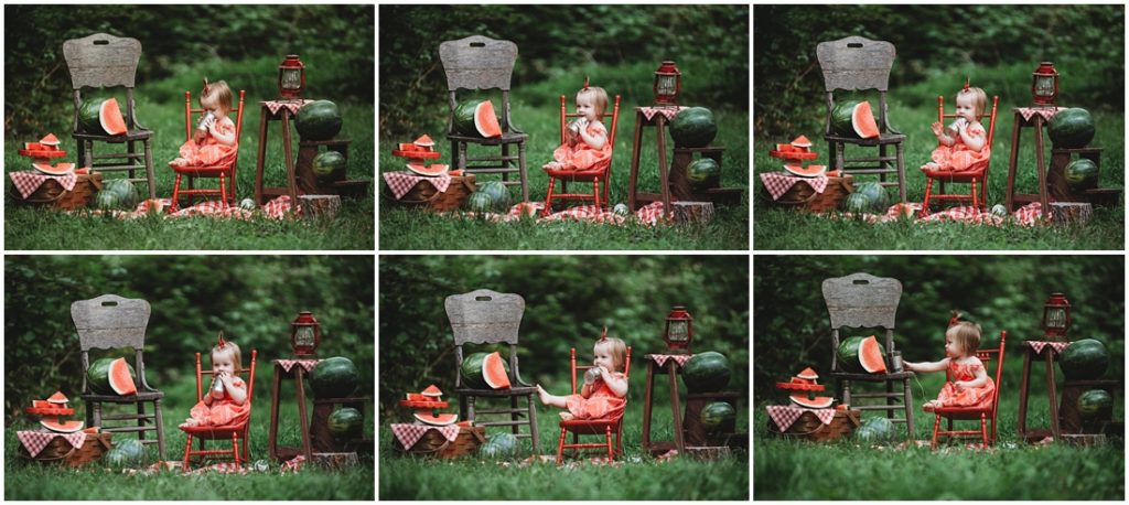 little girl eating watermelon at a Flourish Academy Camera Club. Photo by Laura Mares, a Pittsburgh Lifestyle Photographer