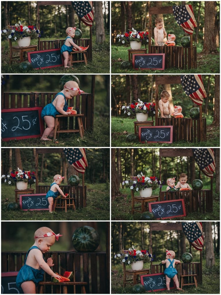 baby girl eating watermelon at a Flourish Academy Camera Club. Photo by Laura Mares, a Pittsburgh Lifestyle Photographer