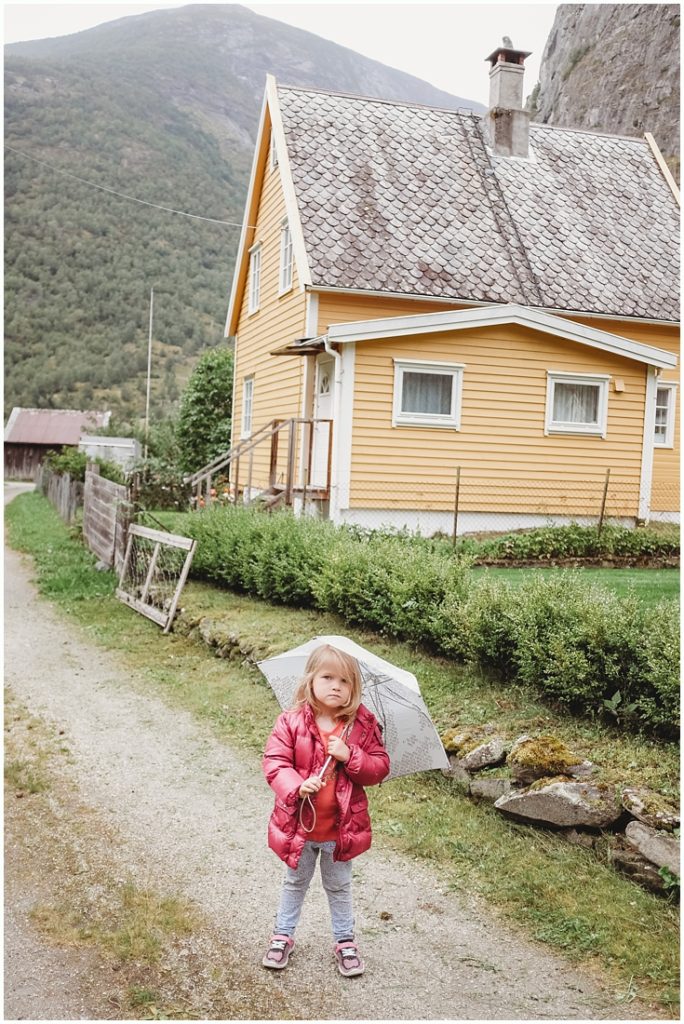 Ella and Tutu on a rainy day in Norway. Photo by Laura Mares Photography, Pittsburgh Child Photographer.
