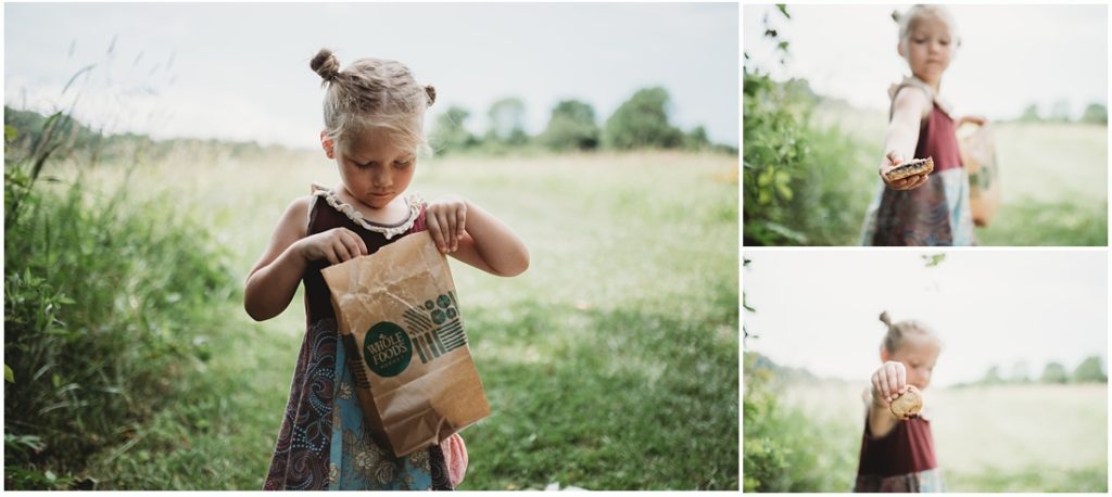 Ella and Tutu eating cookies. Photo by Laura Mares, a Pittsburgh Child Photographer.