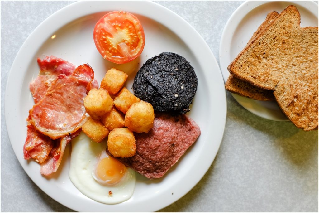 Full Scottish Breakfast. Photo by Laura Mares Photography, Pittsburgh Lifestyle Photographer