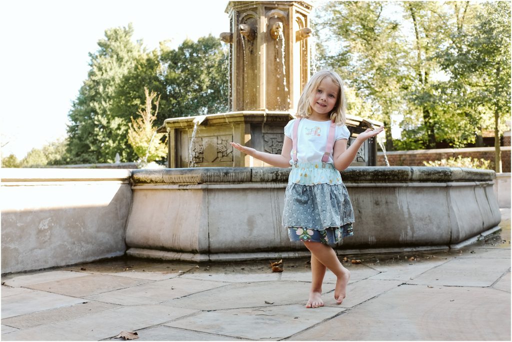 Girl standing in Mellon Park. Photo by Laura Mares Photography, Pittsburgh Child Photographer.