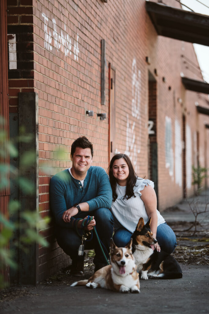 couple with dogs in Pittsburgh
