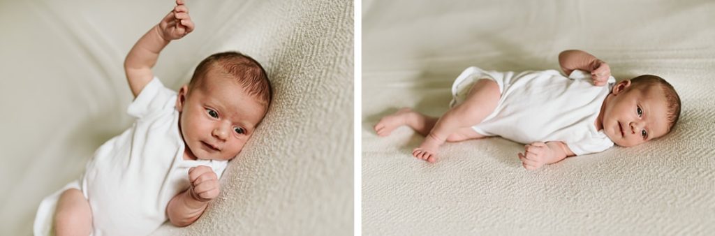 Lifestyle images of a newborn baby laying in her crib | Photo by Laura Mares Photography, Pittsburgh Lifestyle Newborn Photographer