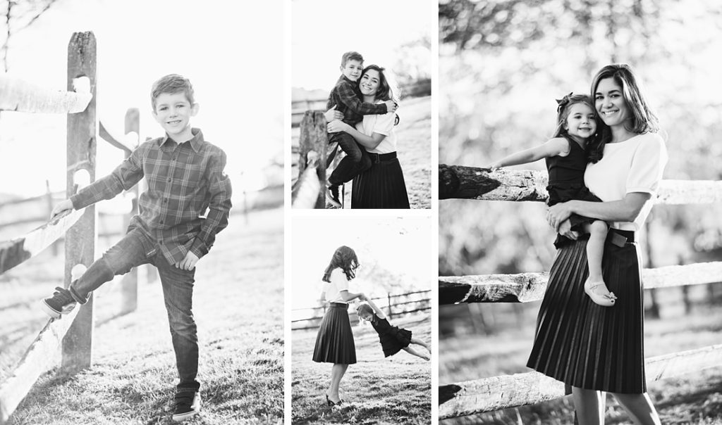 Black and white family portraits by Laura Mares Photography, Pittsburgh Family Photographer.