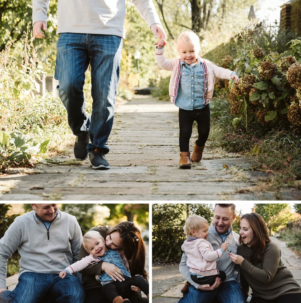 Family playing in Mellon Park. Photography by Laura Mares Photography, Pittsburgh Family Photographer.