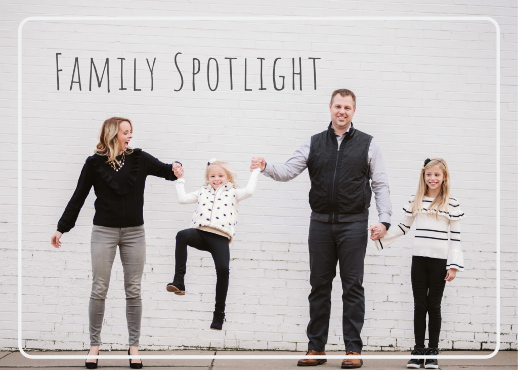 Urban Family Portrait with white brick wall. Portrait taken by Laura Mares Photography, Pittsburgh Family Photographer.