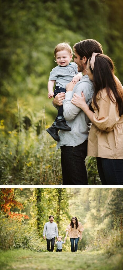 Beautiful family portraits captured during golden hour in rural Pennsylvania 