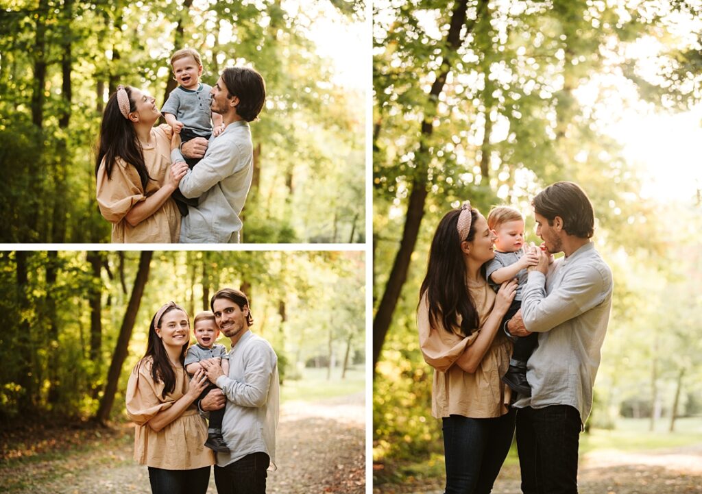 Family portraits captured in wooded area near Pittsburgh, PA