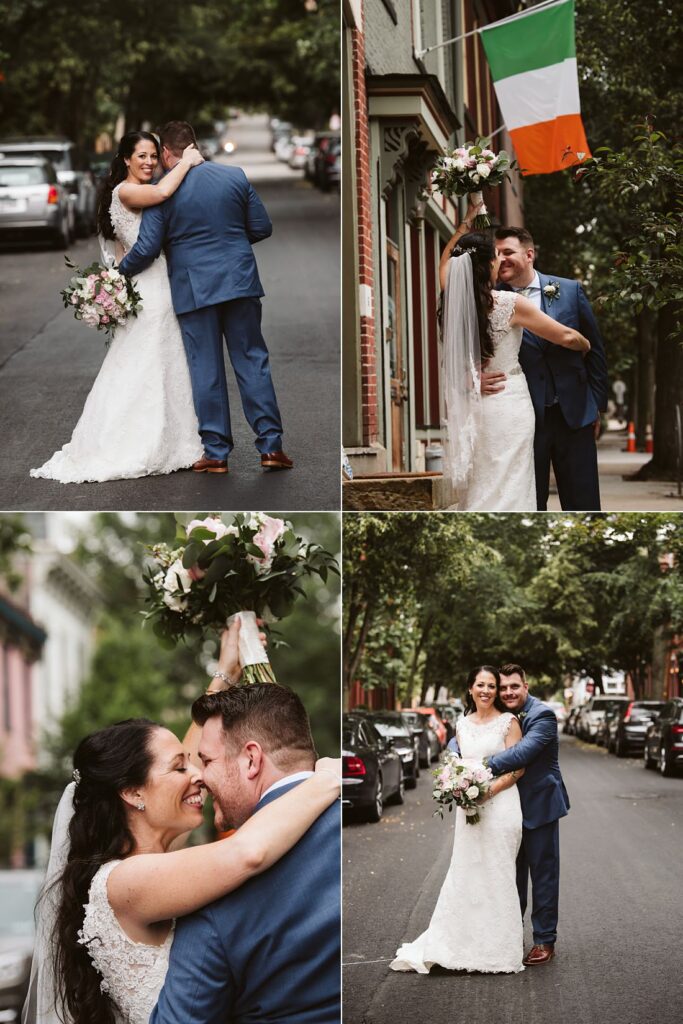 Wedding Couple Portraits in the Mexican War Streets, Pittsburgh
