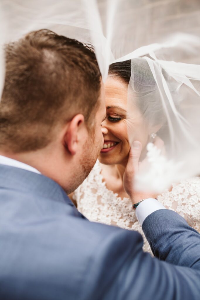 Creative Wedding Portrait of a Bride and Groom in Pittsburgh