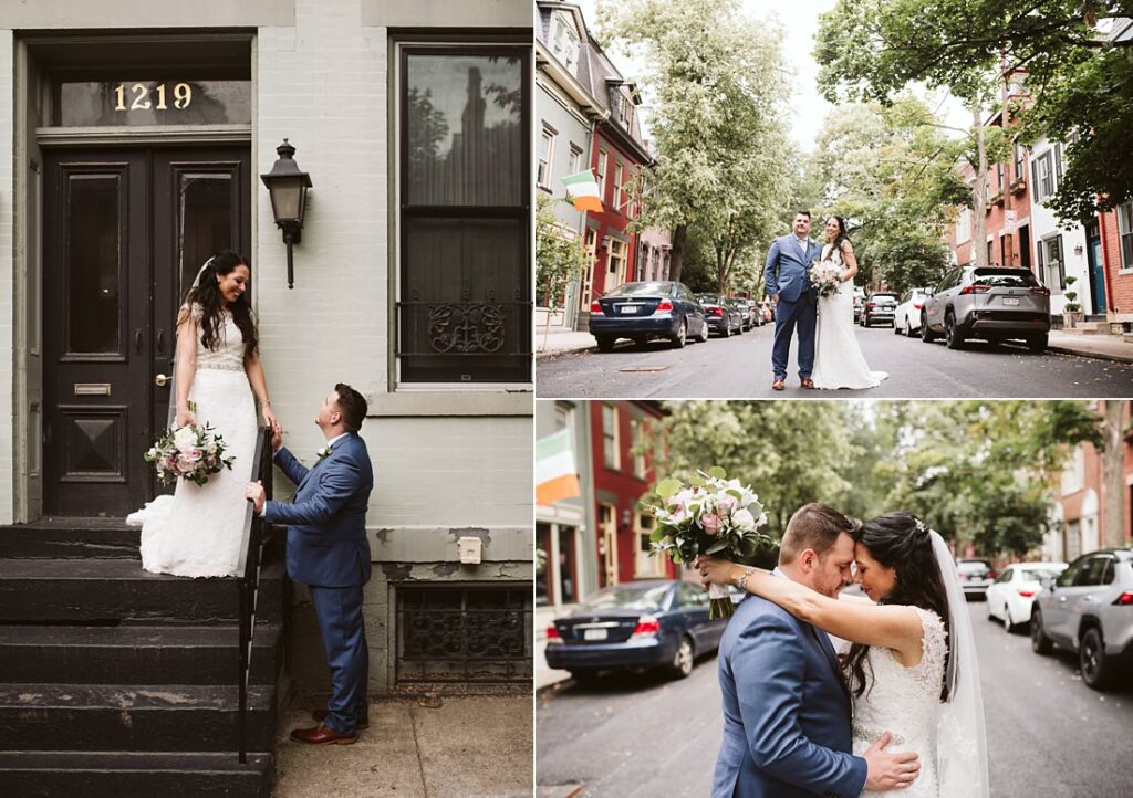 Wedding Couple Portraits in the Mexican War Streets, Pittsburgh