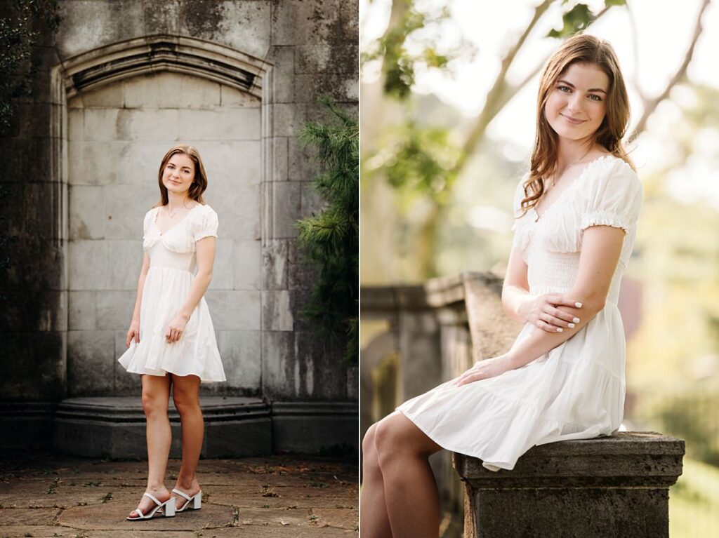 Senior girl portraits in Pittsburgh's beautiful Mellon Park
