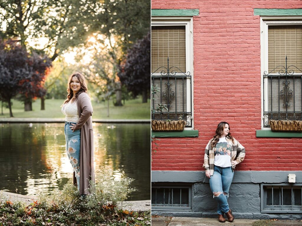 Senior girl photos in the Mexican War Streets and at Lake Elizabeth