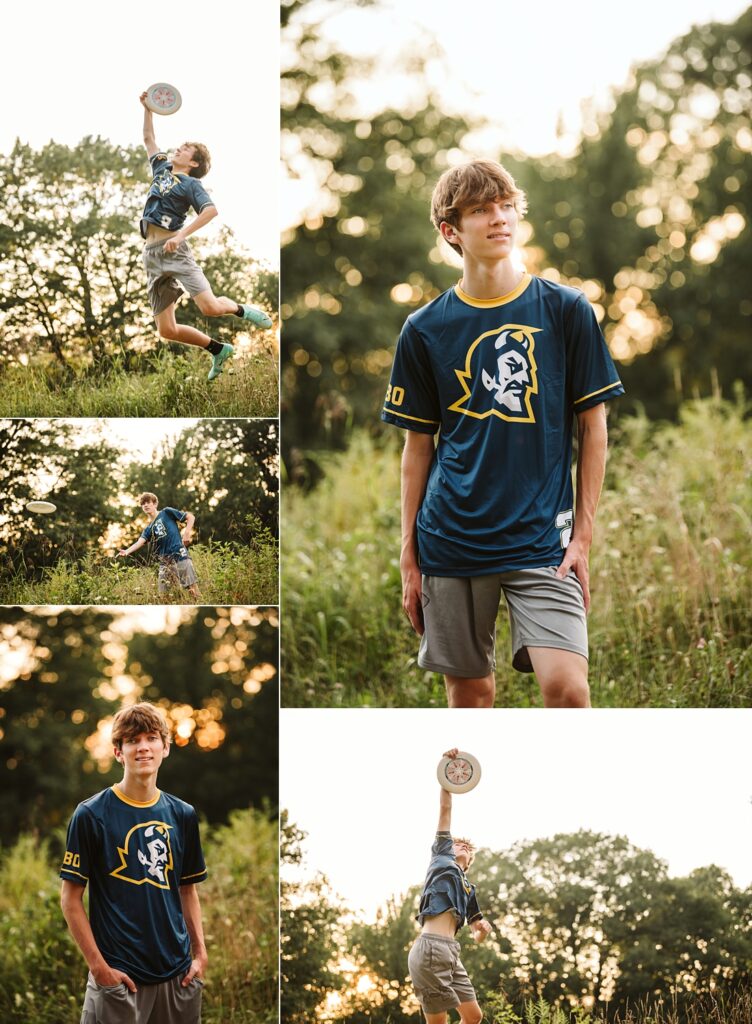 ultimate frisbee senior portraits captured near Pittsburgh