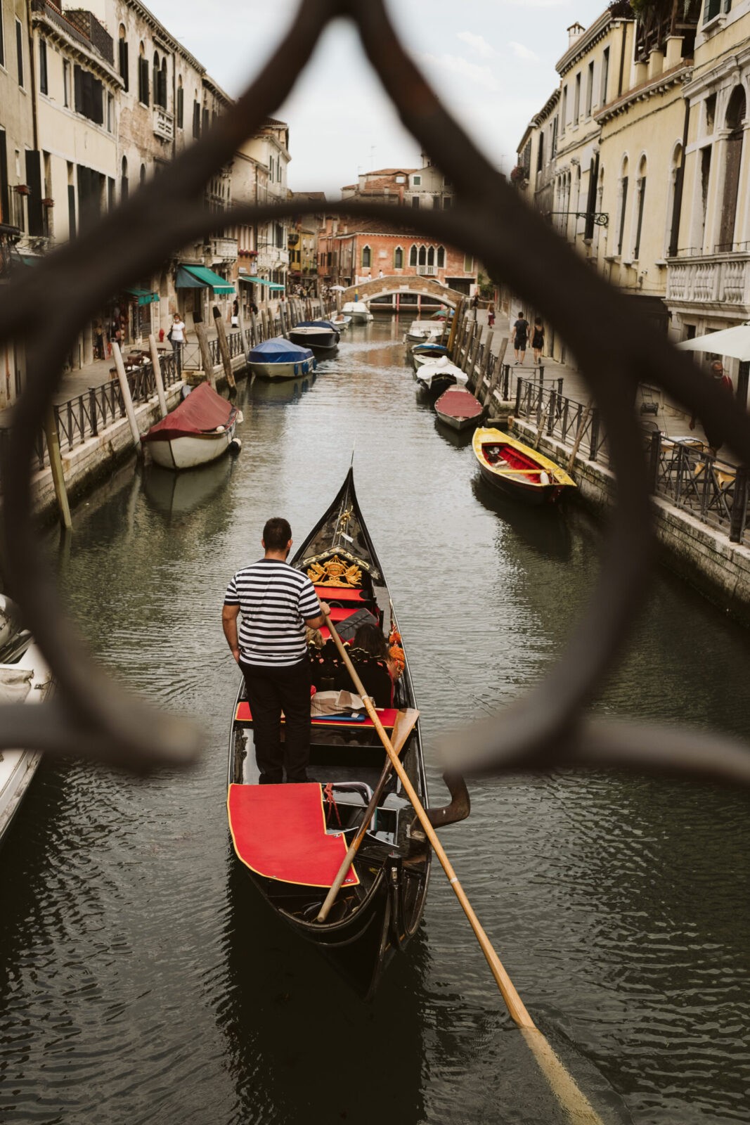 portrait of gondolier in Venice, Italy