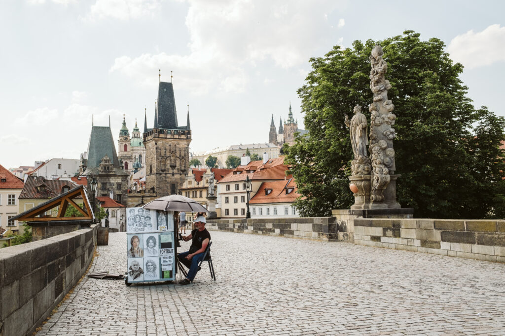 Artist on Charles Bridge, Prague