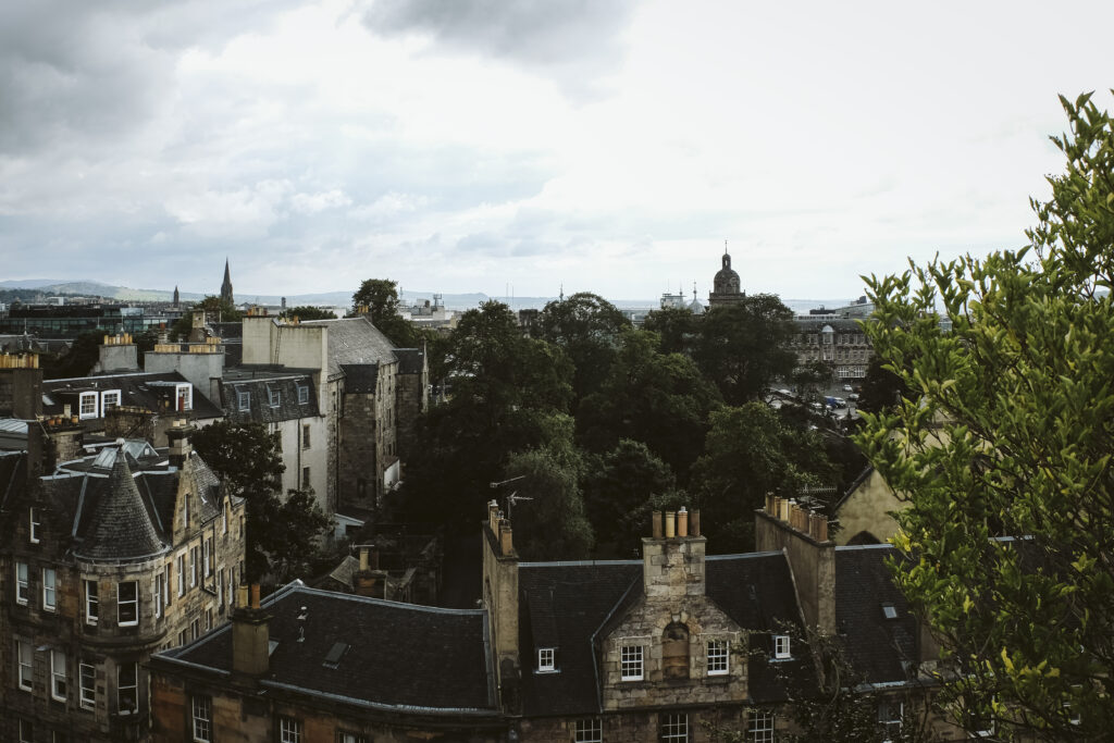 Moody Edinburgh skyline