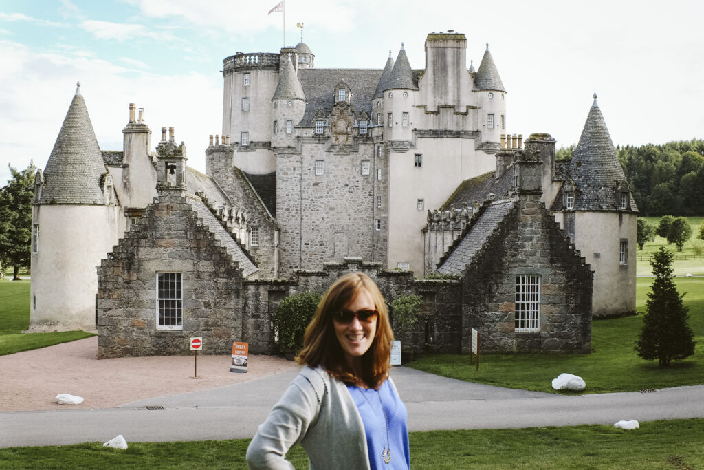 Laura Mares at Castle Fraser in Scotland