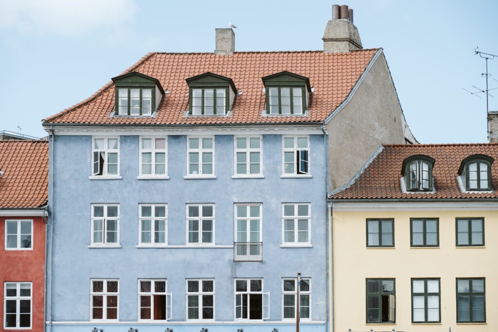 Colorful buildings in Copenhagen, Denmark