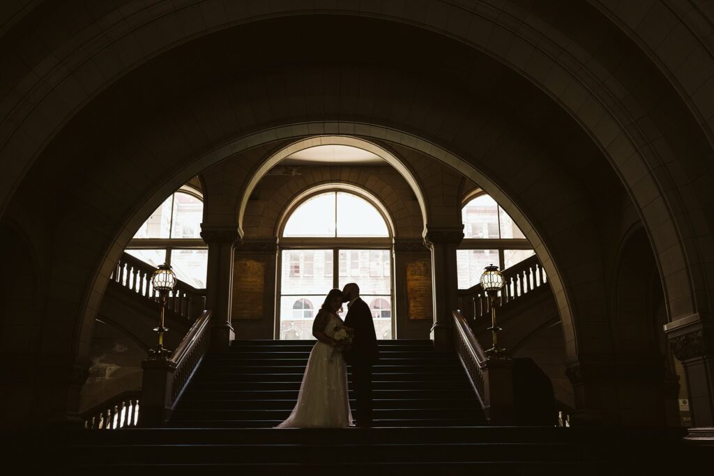 wedding couple eloping at Allegheny courthouse