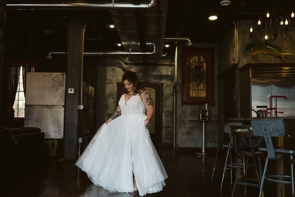 bride on wedding day before the elopement