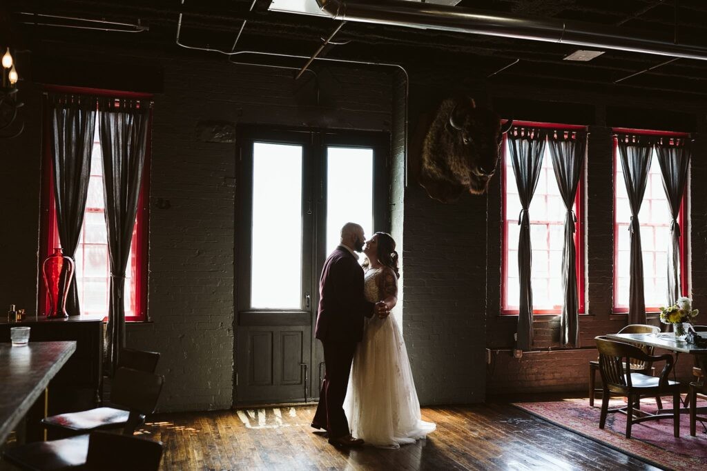 wedding couple before their elopement