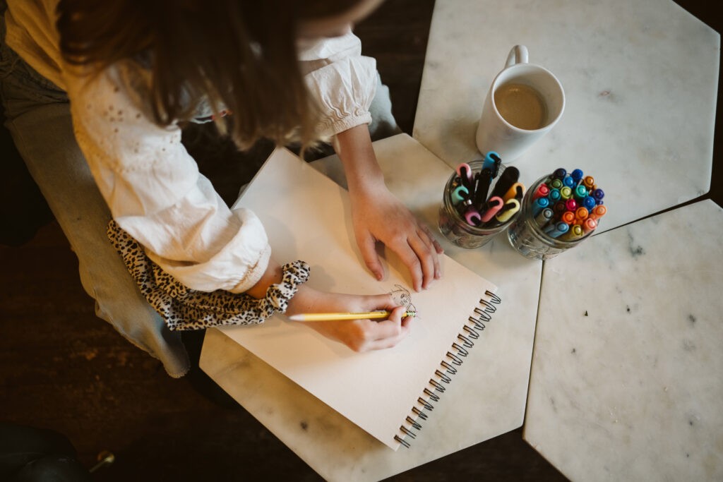 personal branding photo shoot for young artist in coffee shop