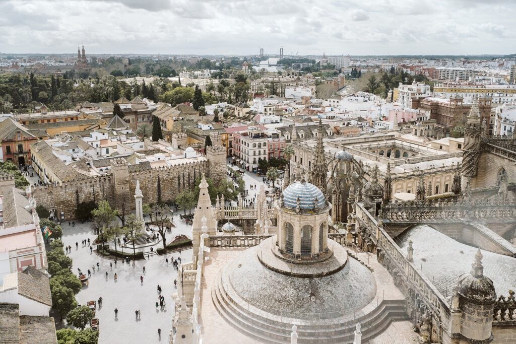 View from Giralda tower, Seville, Spain