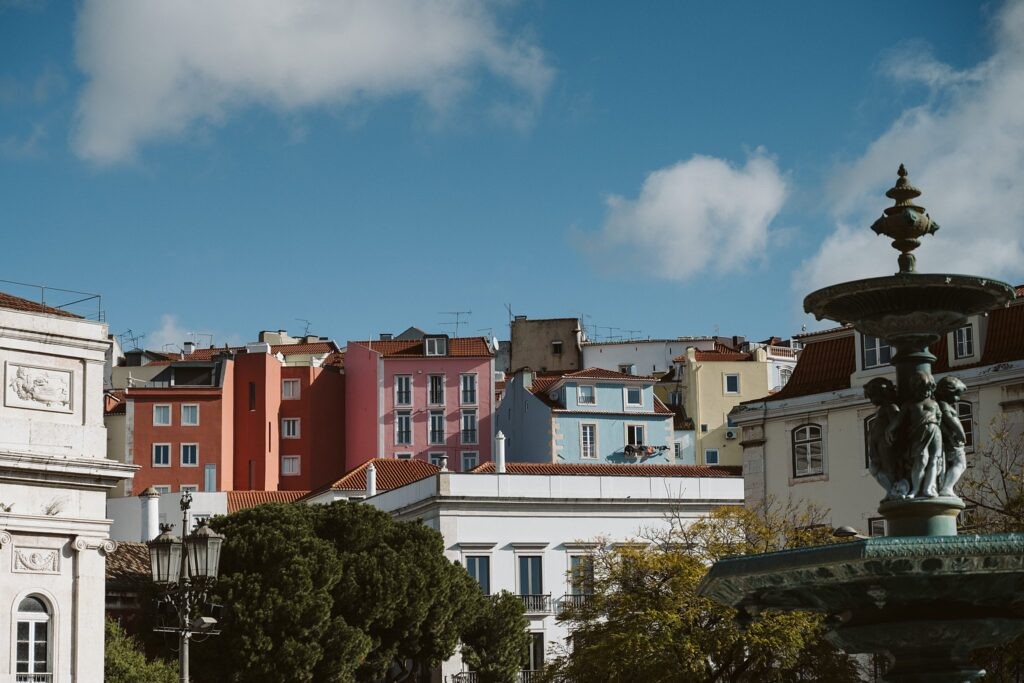 Colorful buildings in Lisbon