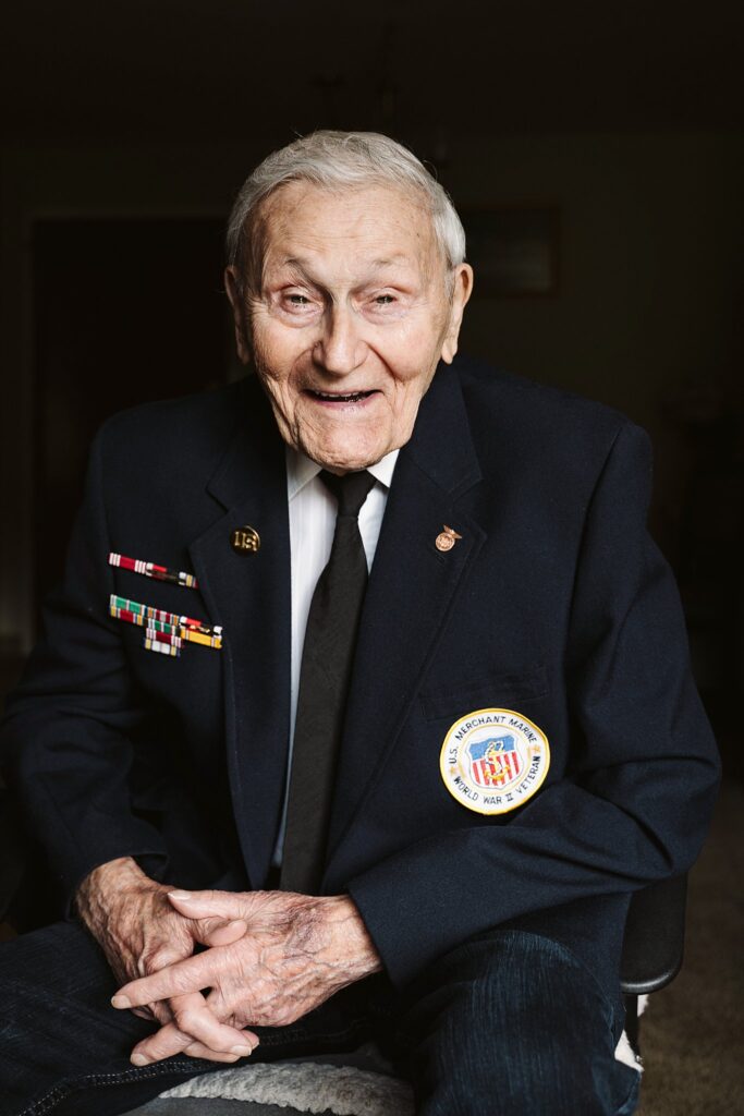 Editorial portrait of a World War Two veteran
