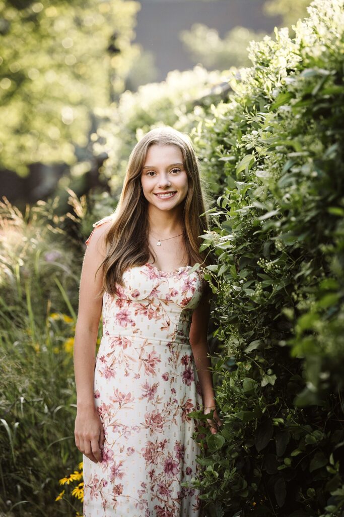 senior girl at Mellon Park