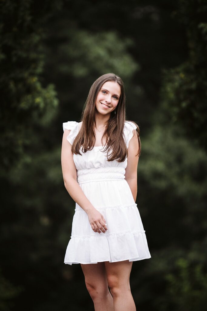 senior portrait in Pittsburgh's Mellon Park