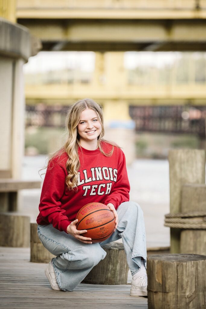 senior portrait of basketball player in Pittsburgh