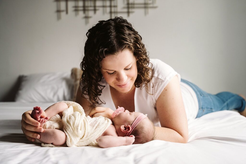 mother with newborn baby