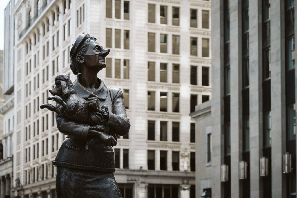 statue in Montreal, Canada