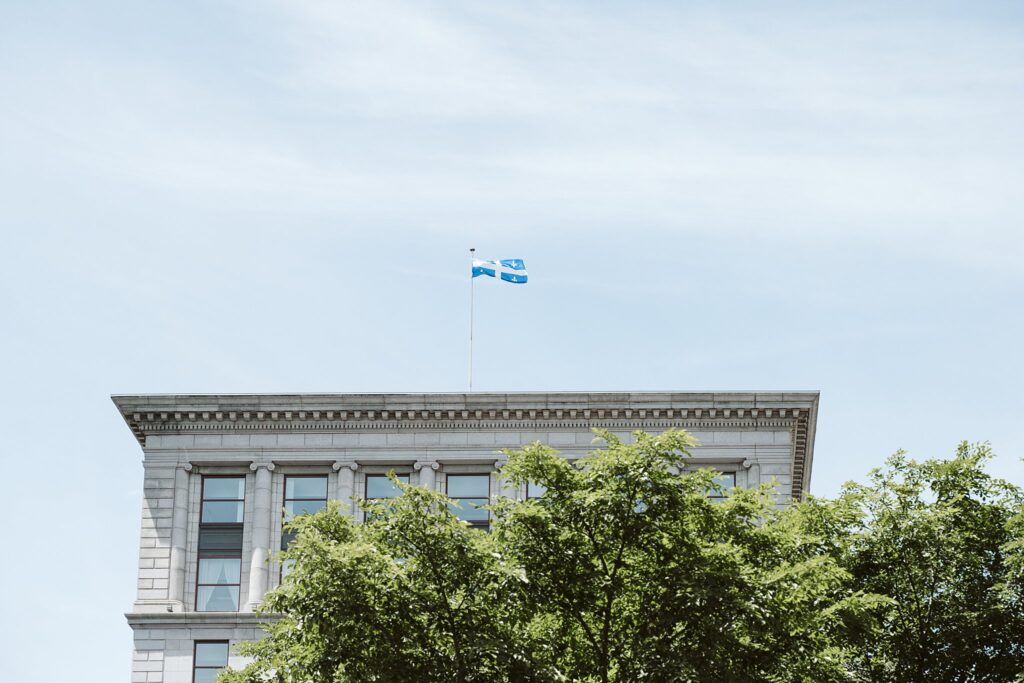 Quebec flag in Montreal, Canada