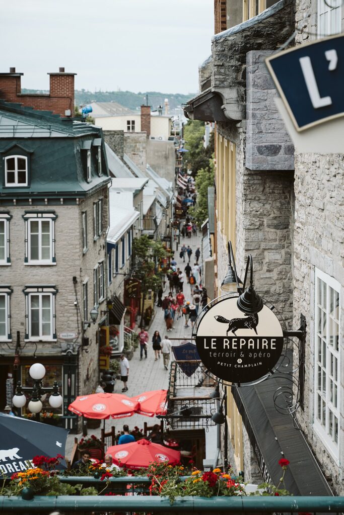 Breakneck Stairs in Quebec, Canada