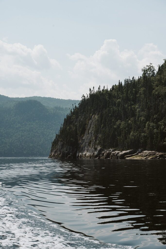 view of the fjord in Sagnuenay, Canada