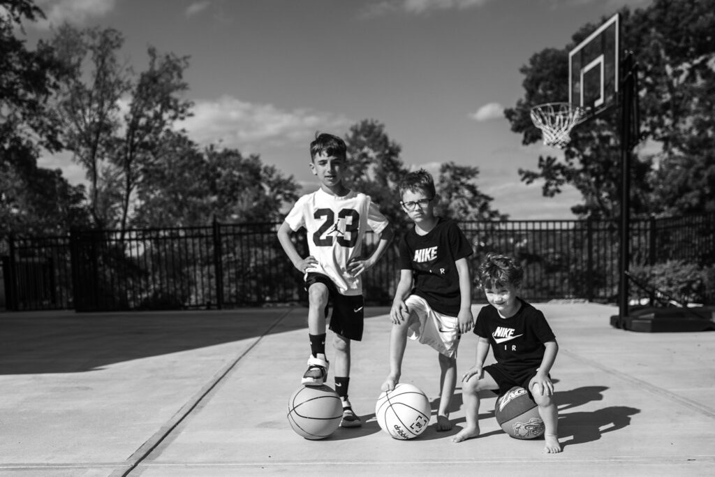 boys playing at home during a lifestyle photoshoot in Pittsburgh