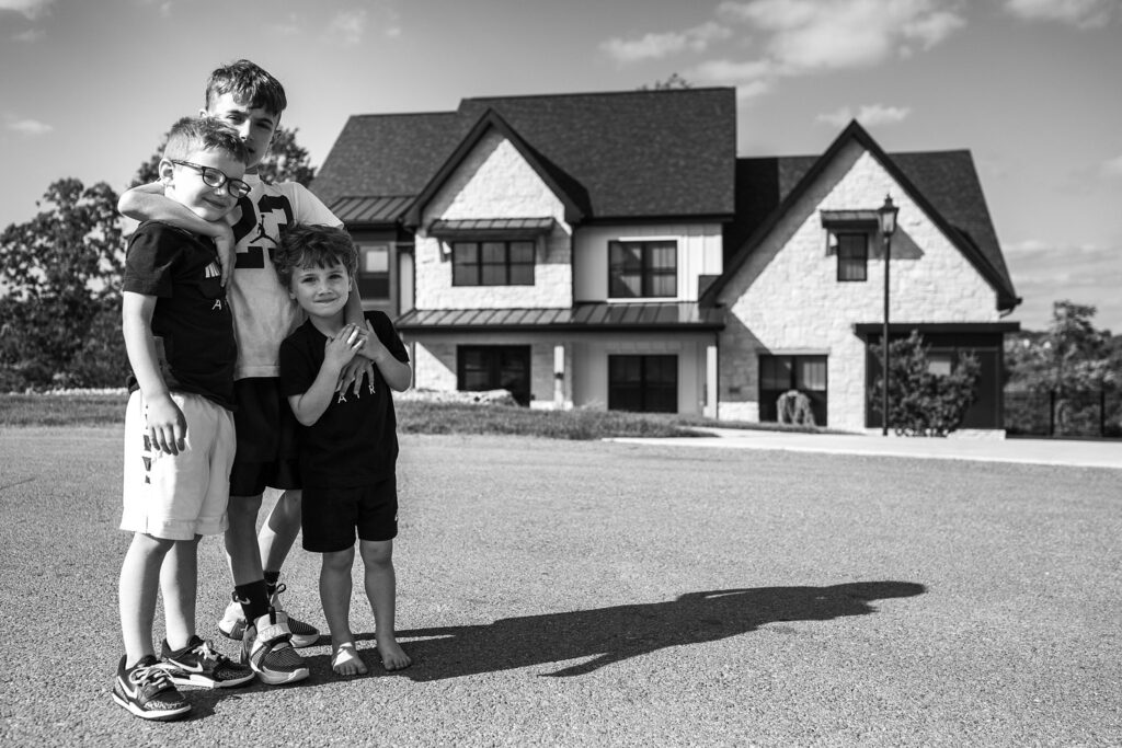 boys playing at home during a lifestyle photoshoot in Pittsburgh