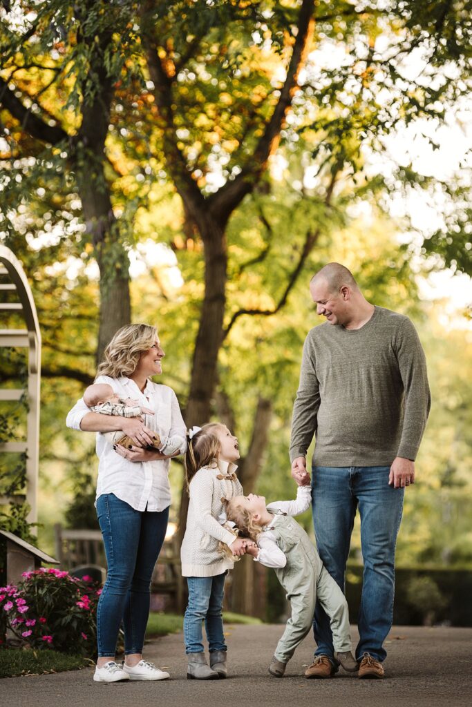 family of five fall portrait