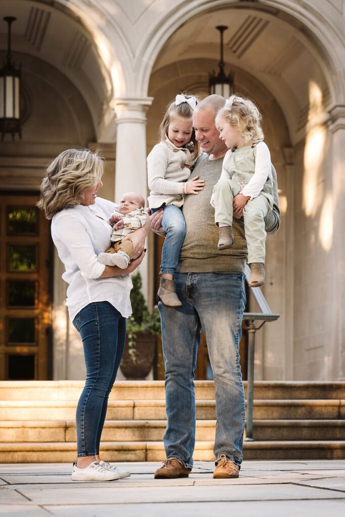 family of five fall portrait