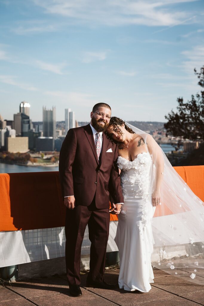 Husband and wife from West End Overlook Wedding