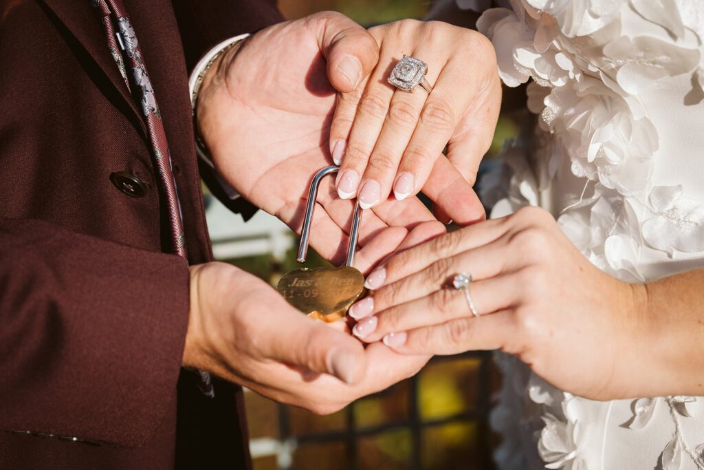 Love Lock from West End Overlook Wedding