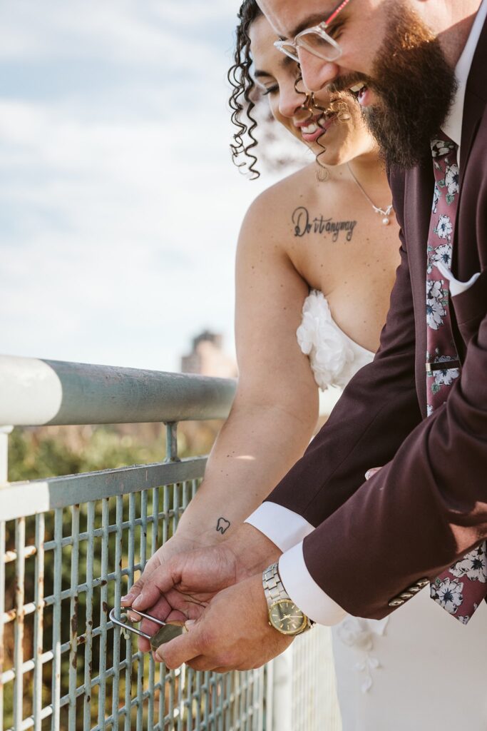 Love Lock from West End Overlook Wedding