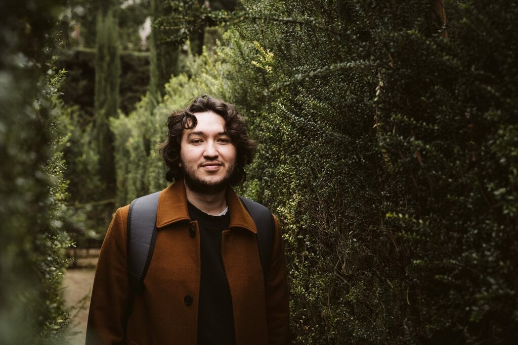 graphic designer / illustrator branding headshot at the Alcazar