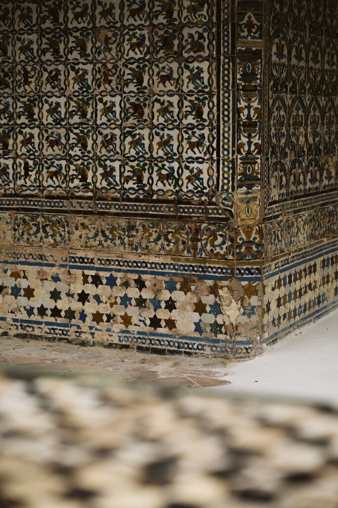 tiles in Royal Alcazar in Seville, Spain